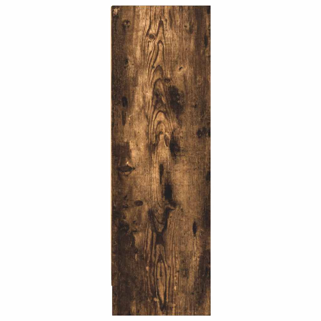 Bookcase Smoked Oak 80x24x76 cm Engineered Wood