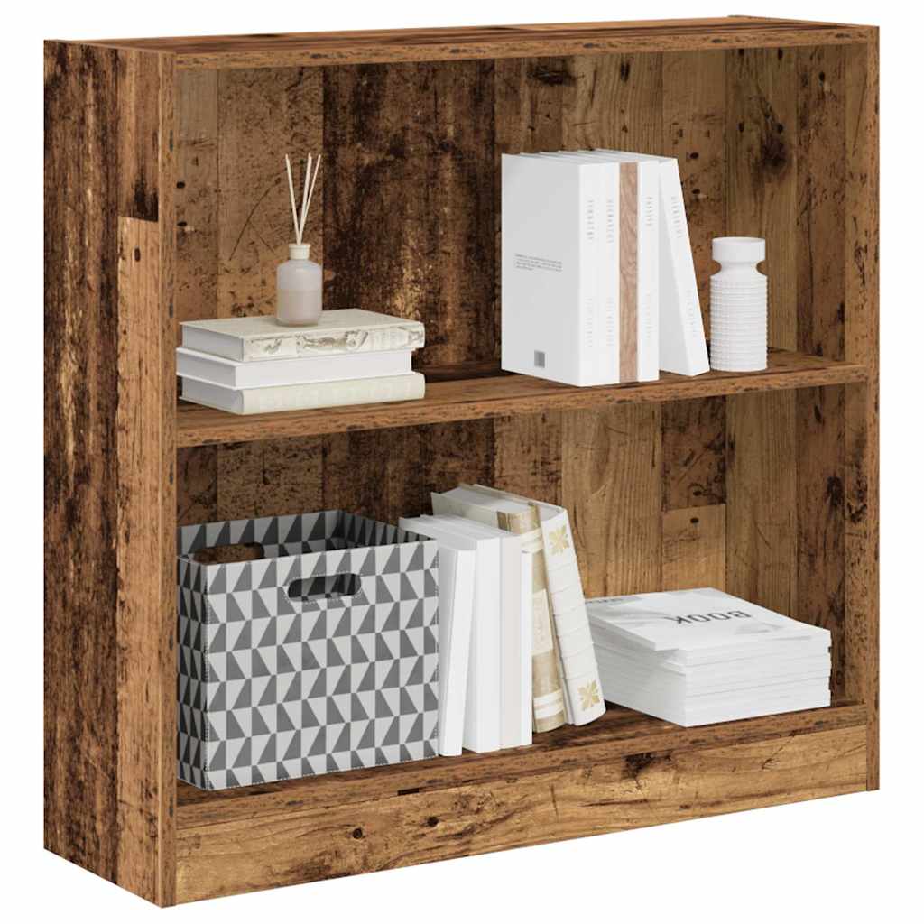 Bookcase Old Wood 80x24x76 cm Engineered Wood
