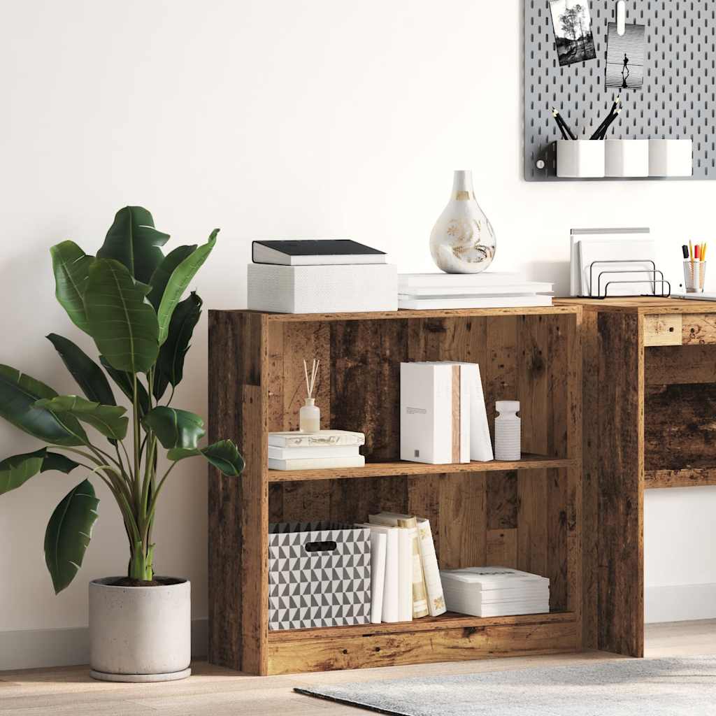 Bookcase Old Wood 80x24x76 cm Engineered Wood