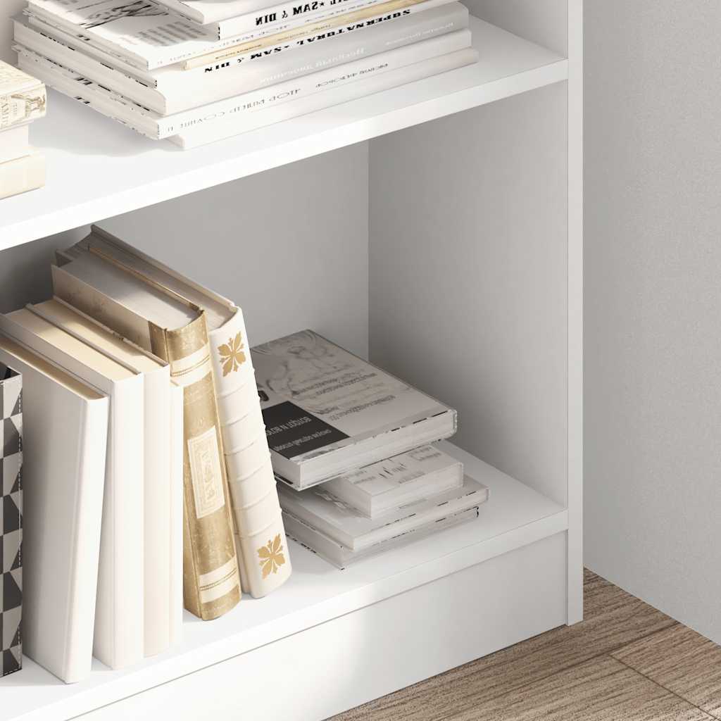 Bookcase White 80x24x109 cm Engineered Wood