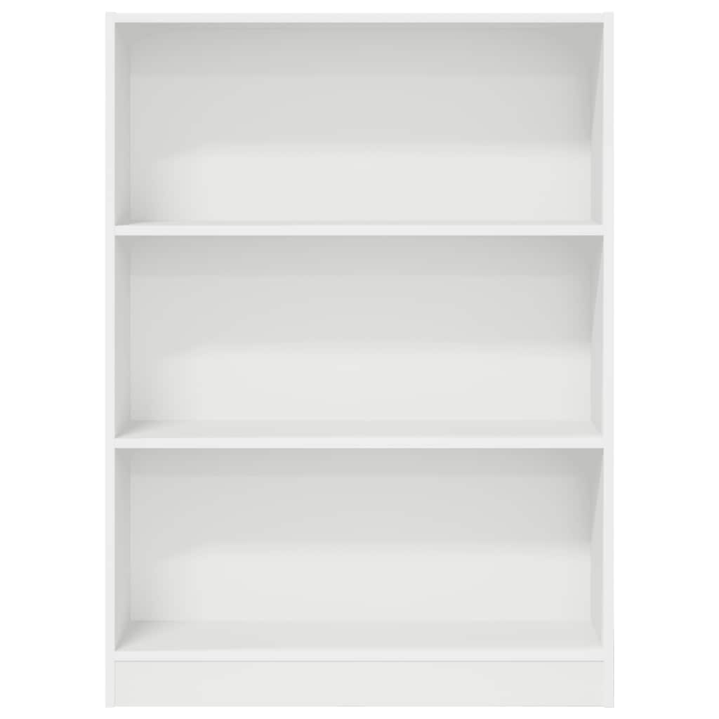 Bookcase White 80x24x109 cm Engineered Wood