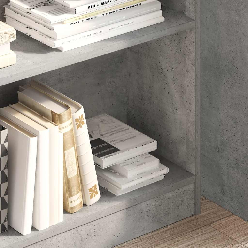 Bookcase Concrete Grey 80x24x109 cm Engineered Wood