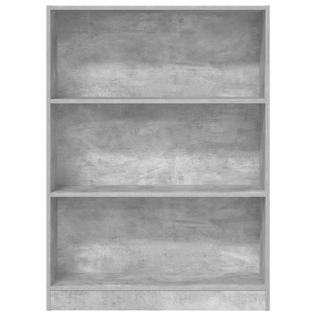 Bookcase Concrete Grey 80x24x109 cm Engineered Wood
