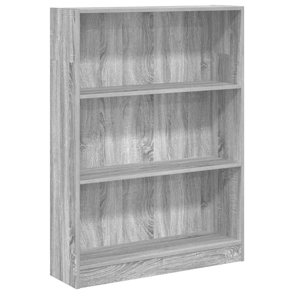 Bookcase Grey Sonoma 80x24x109 cm Engineered Wood