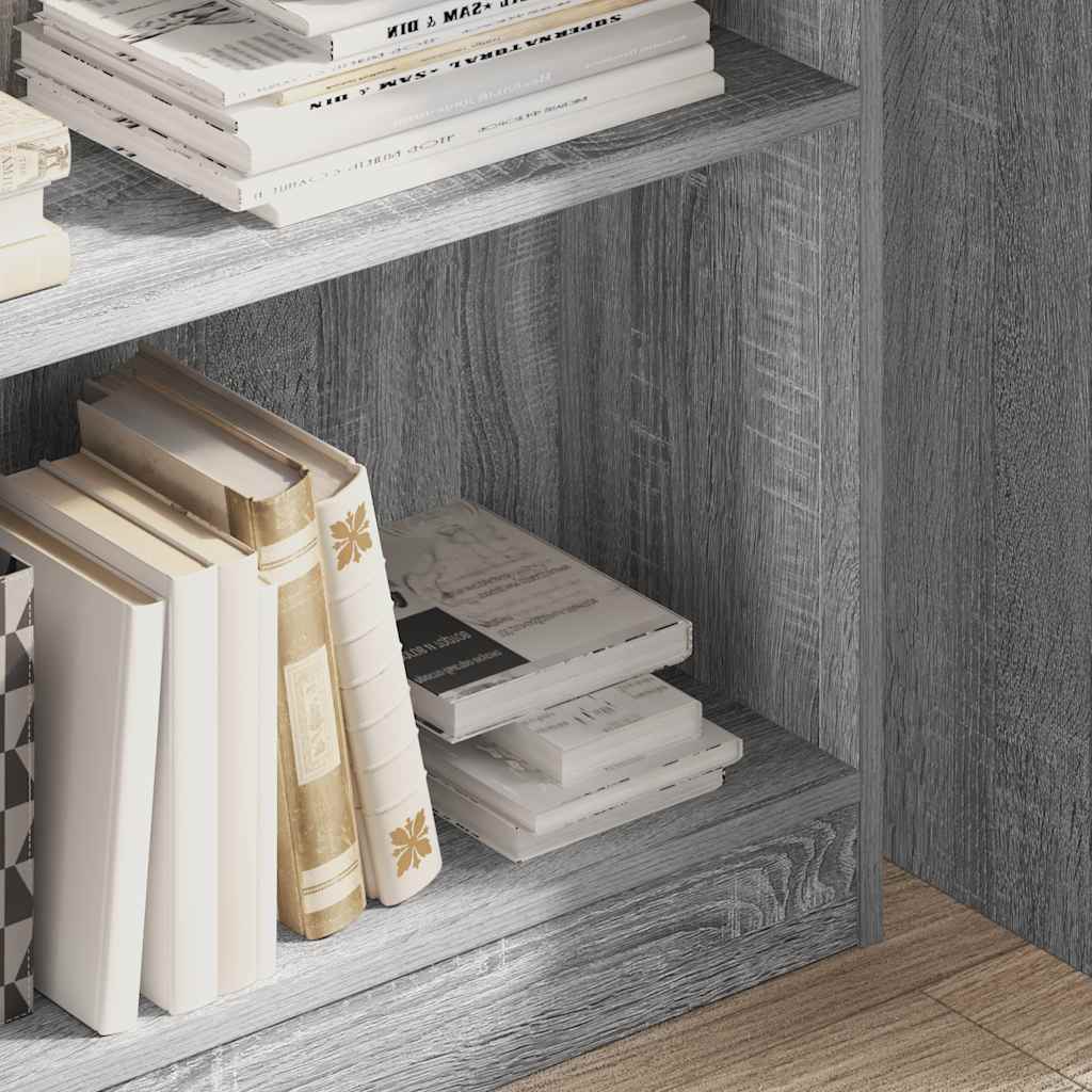 Bookcase Grey Sonoma 80x24x109 cm Engineered Wood