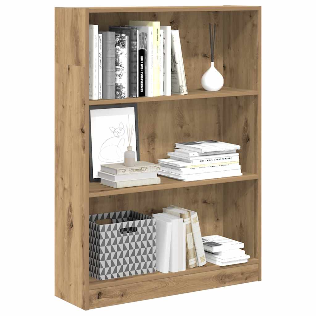 Bookcase Artisian Oak 80x24x109 cm Engineered Wood