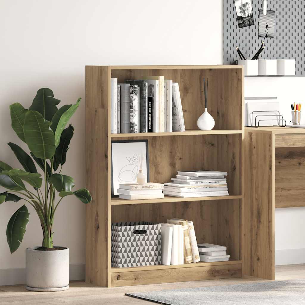 Bookcase Artisian Oak 80x24x109 cm Engineered Wood