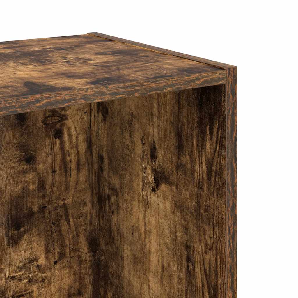 Bookcase Smoked Oak 40x30x77 cm Engineered Wood
