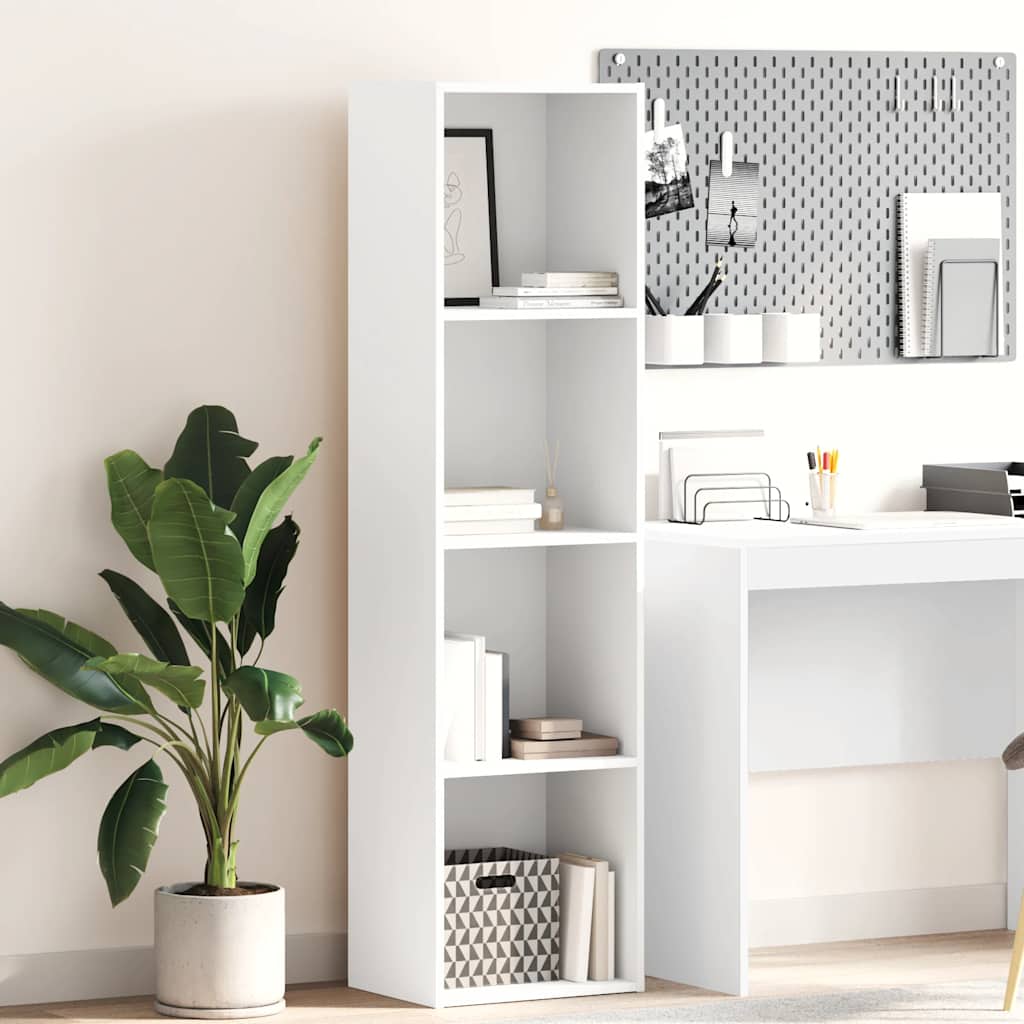 Bookcase White 40x30x152 cm Engineered Wood
