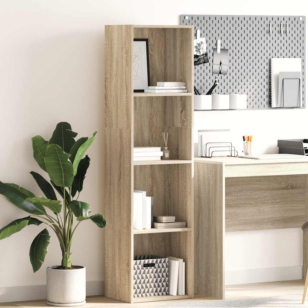 Bookcase Sonoma Oak 40x30x152 cm Engineered Wood