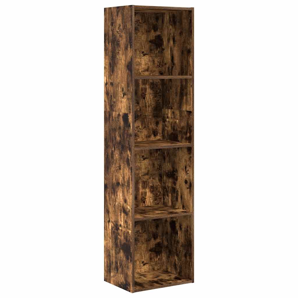 Bookcase Smoked Oak 40x30x152 cm Engineered Wood