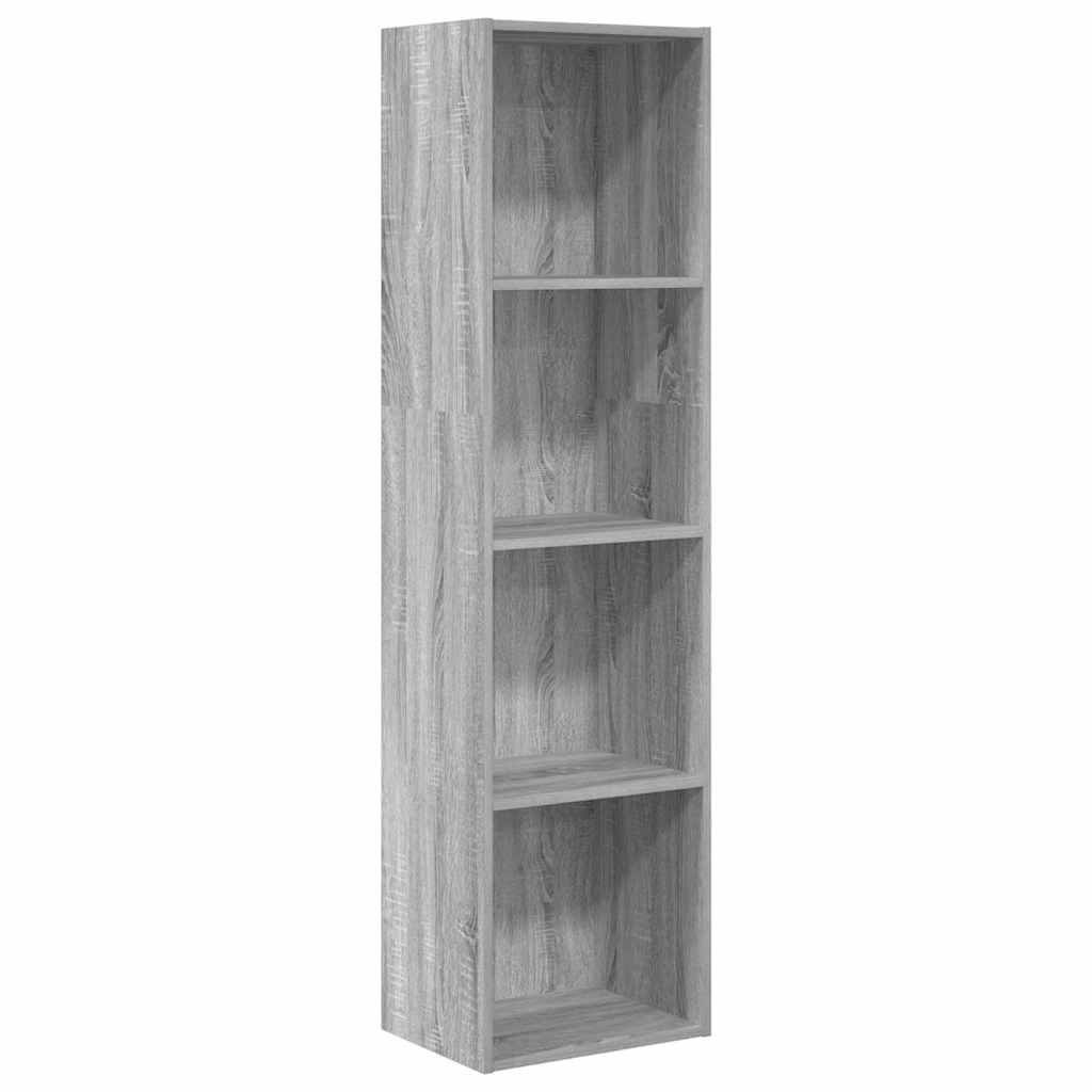Bookcase Grey Sonoma 40x30x152 cm Engineered Wood