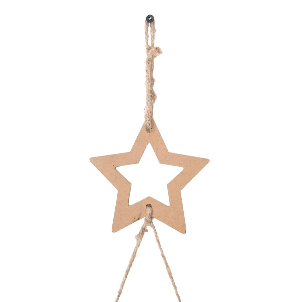  Hanging Christmas Tree with Top Star 100x210 cm Natural Branch