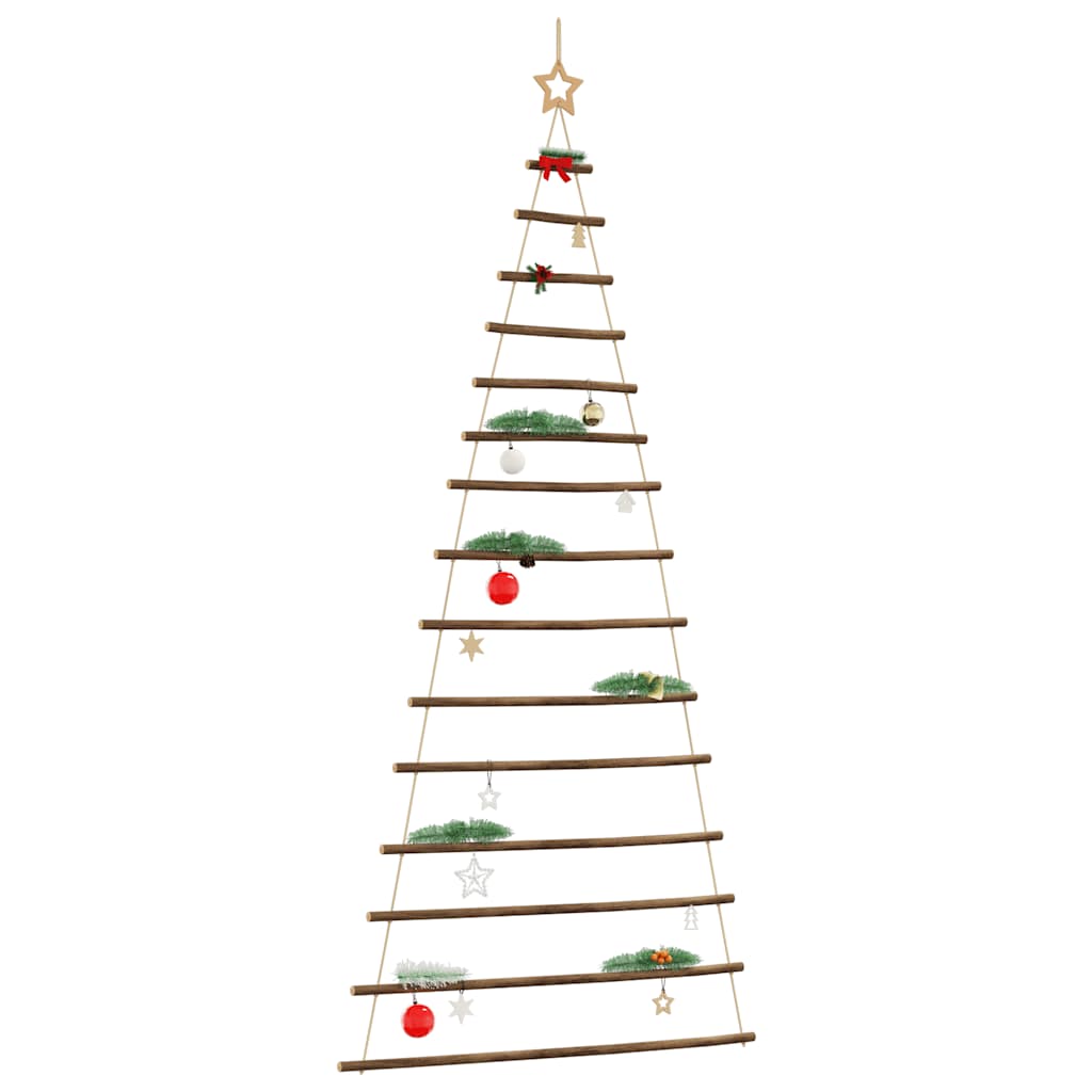  Hanging Christmas Tree with Top Star 100x210 cm Natural Branch