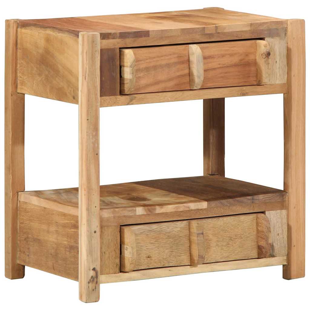 Side Table with Drawer Brown 43 x 32 x 46 cm Solid Reclaim wood