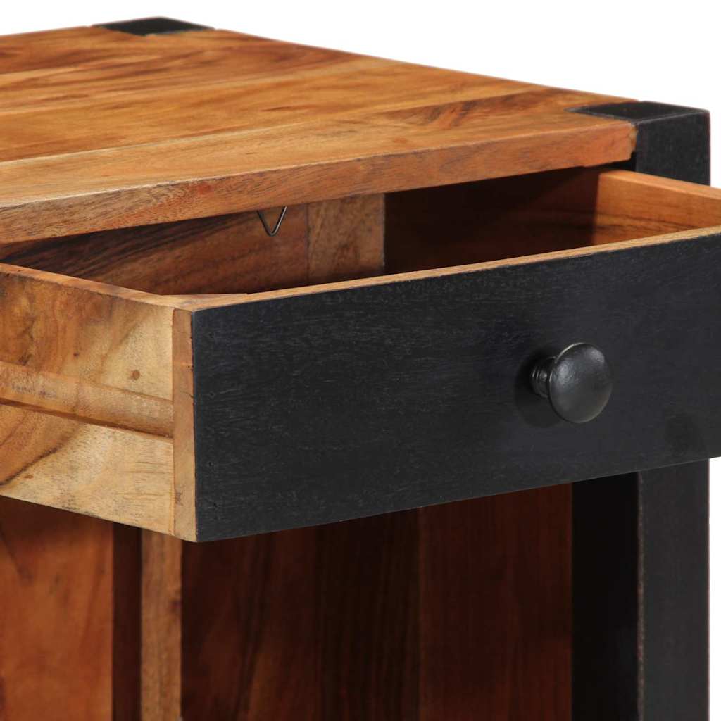 Bedside Cabinet 2 pcs Brown 40 x 35 x 50 cm Solid acacia wood