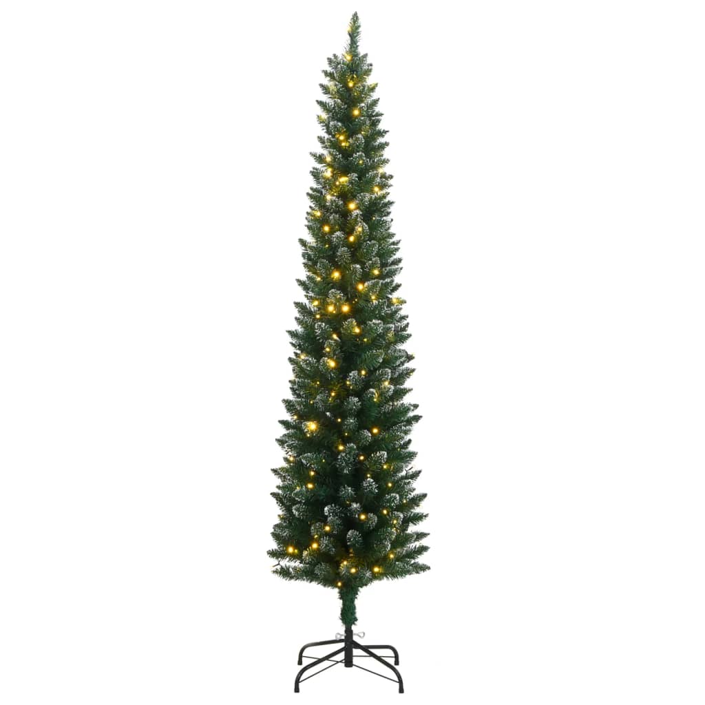 Artificial Slim Christmas Tree 300 LEDs 210 cm