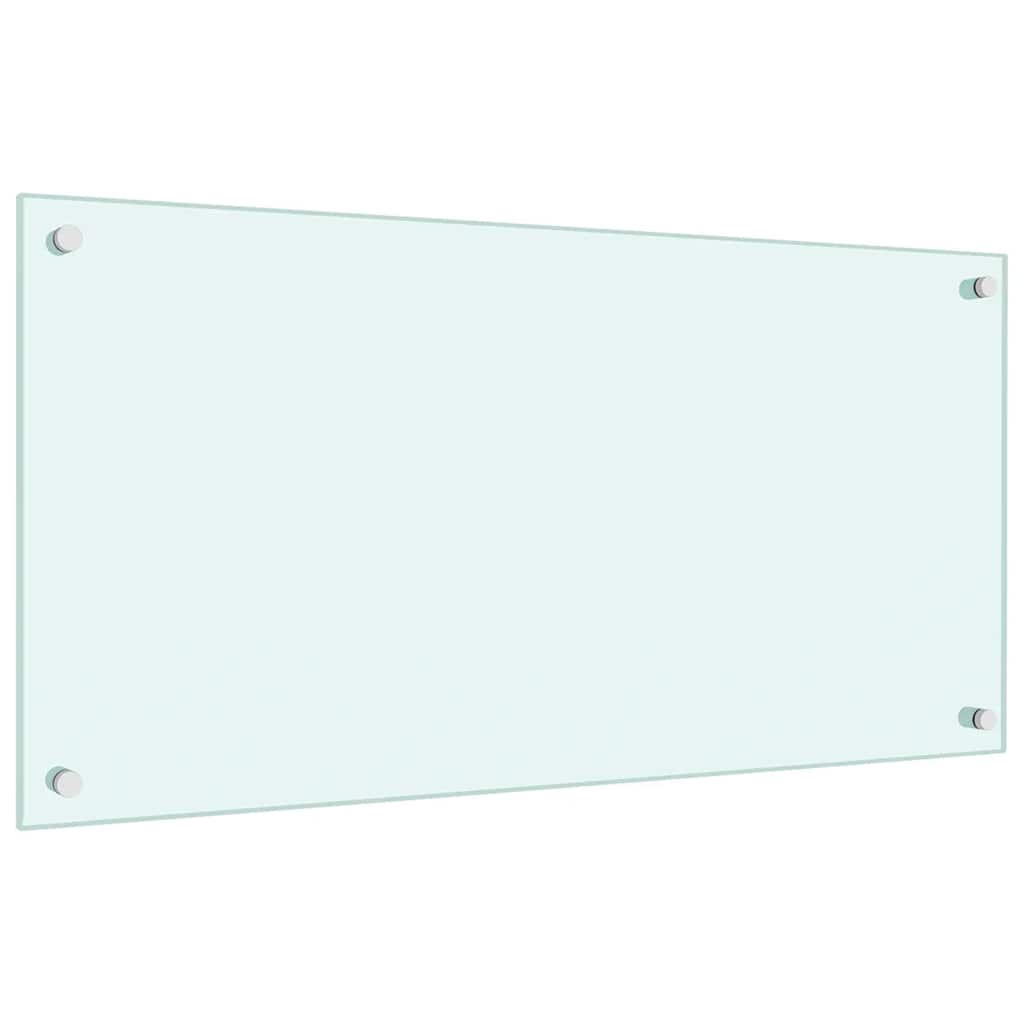 Kitchen Backsplashes 2 pcs White 80x40 cm Tempered Glass