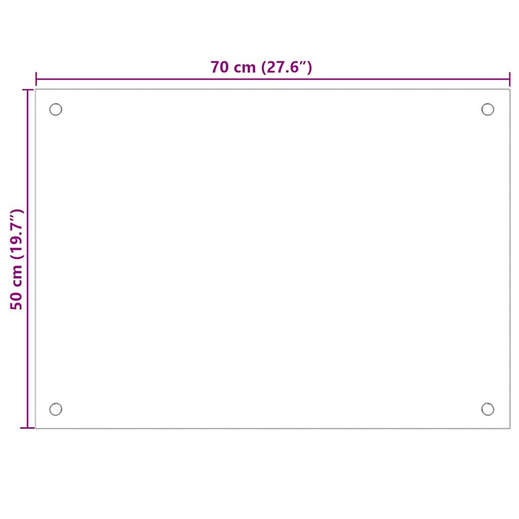 Kitchen Backsplashes 2 pcs Transparent 70x50 cm Tempered Glass