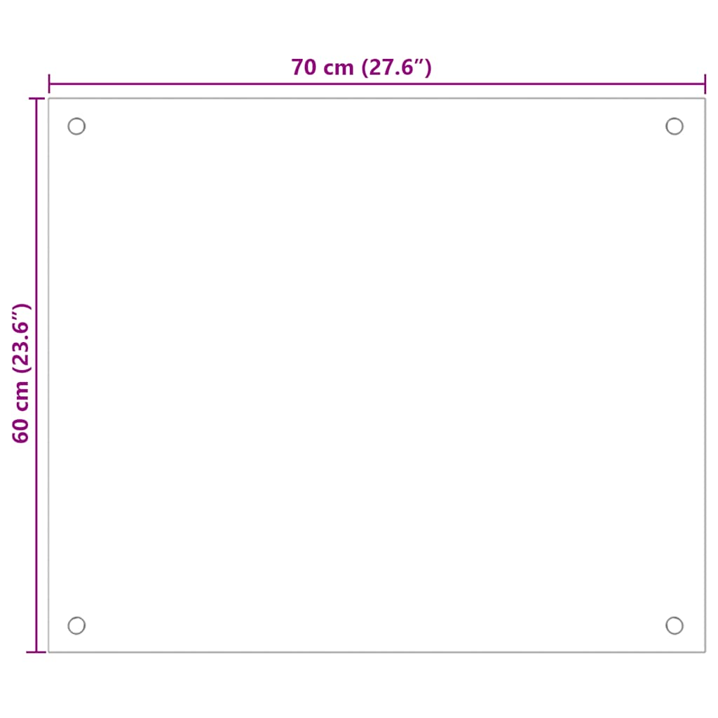 Kitchen Backsplashes 2 pcs Transparent 70x60 cm Tempered Glass