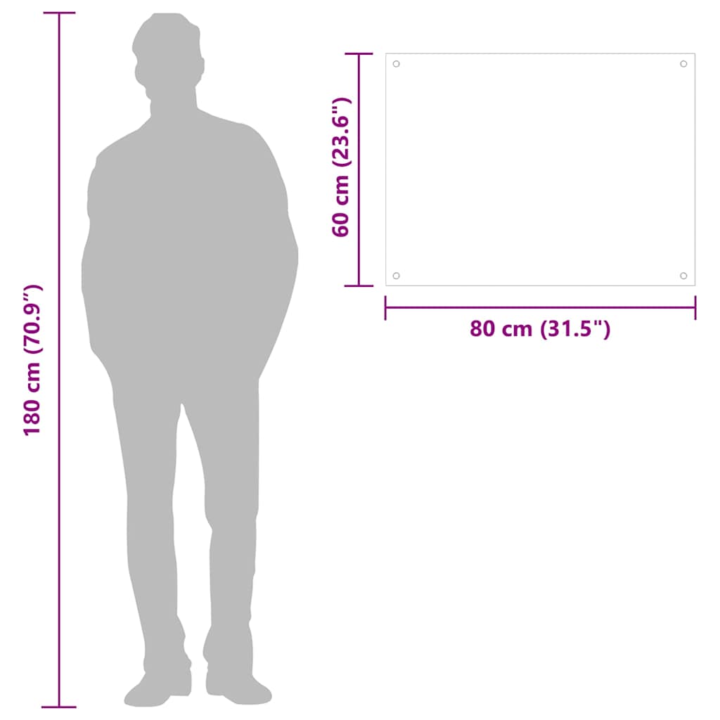 Kitchen Backsplashes 2 pcs Transparent 80x60 cm Tempered Glass