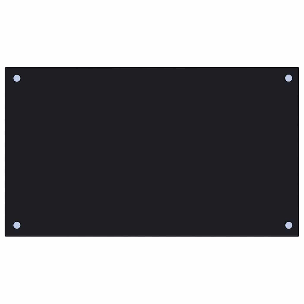 Kitchen Backsplashes 2 pcs Black 70x40 cm Tempered Glass