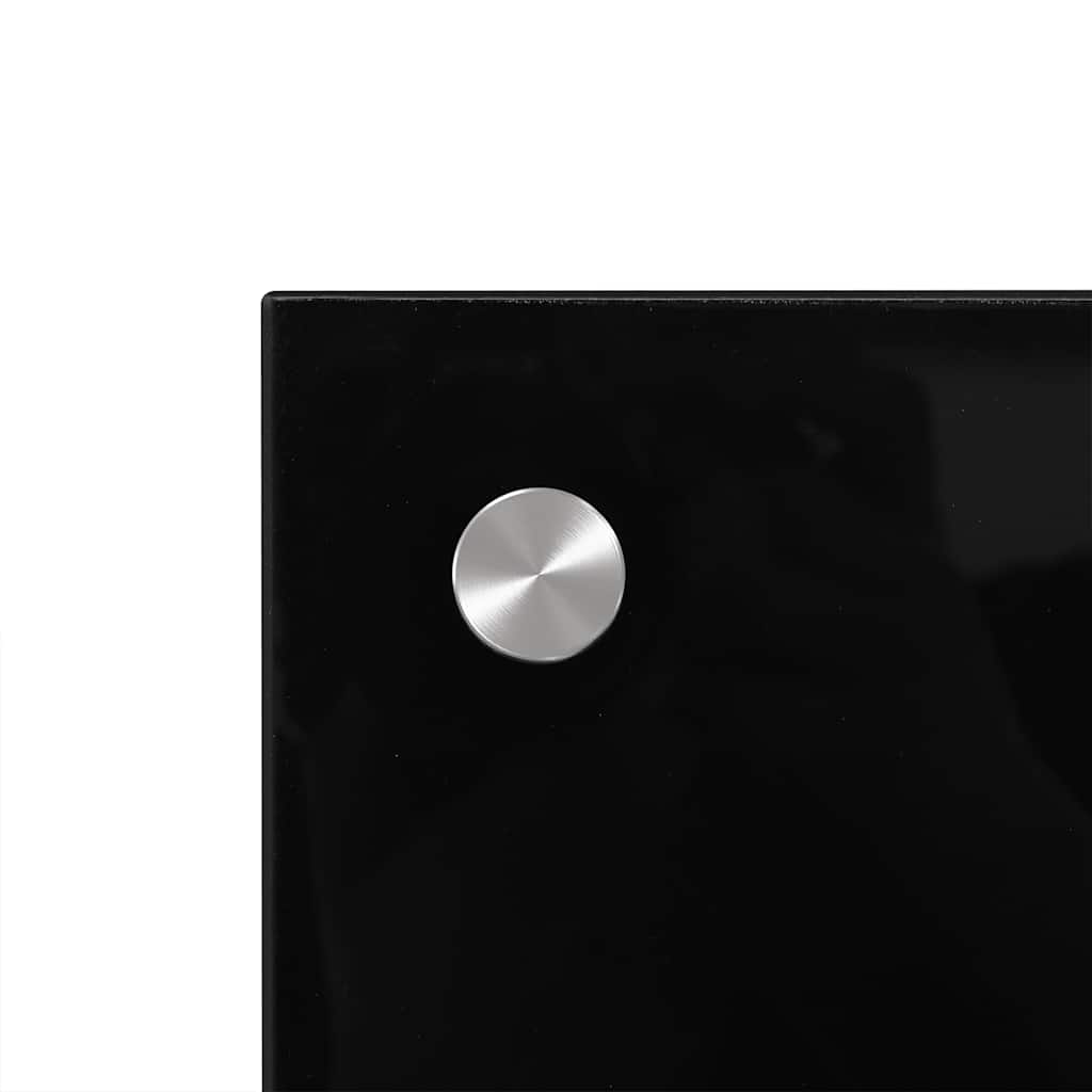 Kitchen Backsplashes 2 pcs Black 70x60 cm Tempered Glass