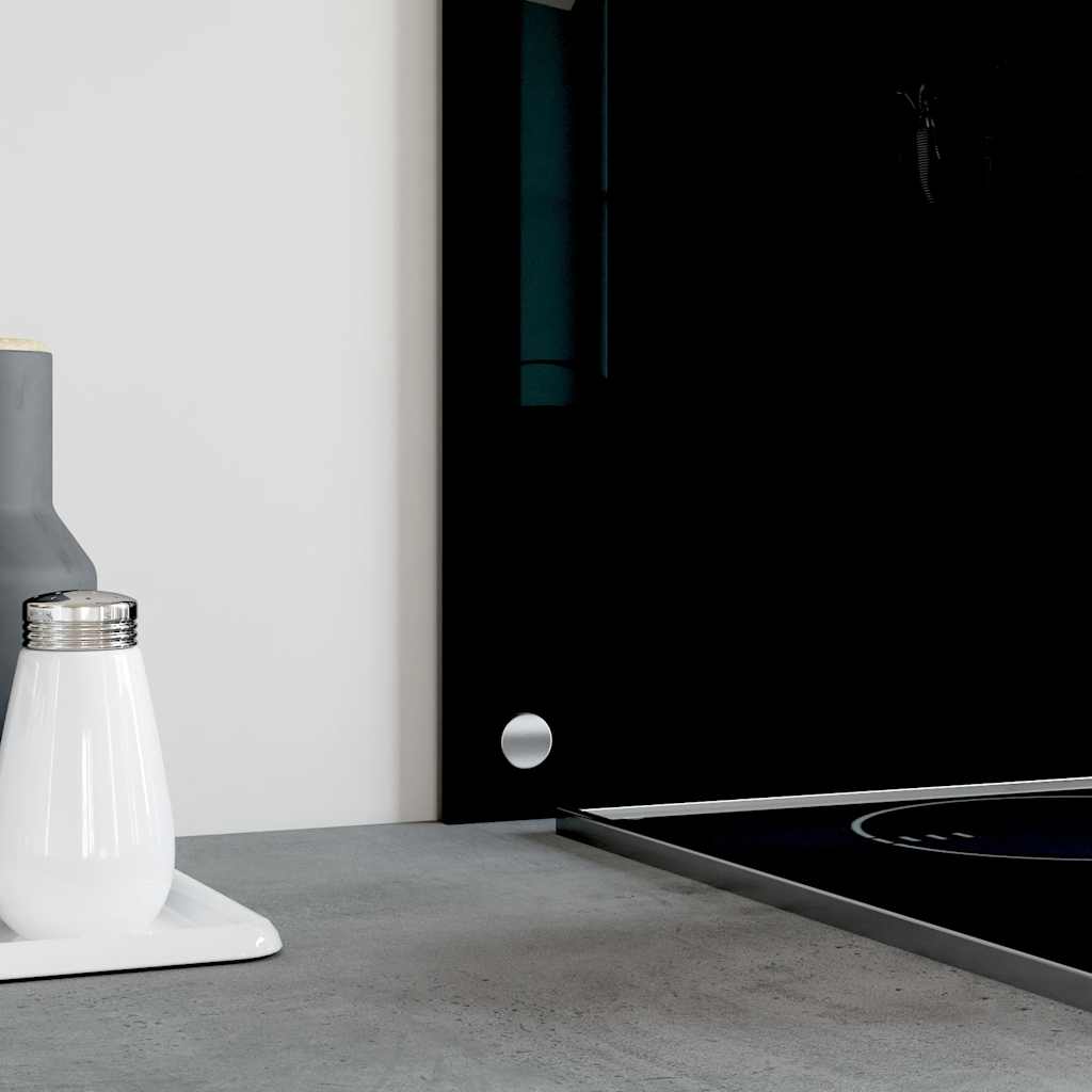 Kitchen Backsplashes 2 pcs Black 80x50 cm Tempered Glass