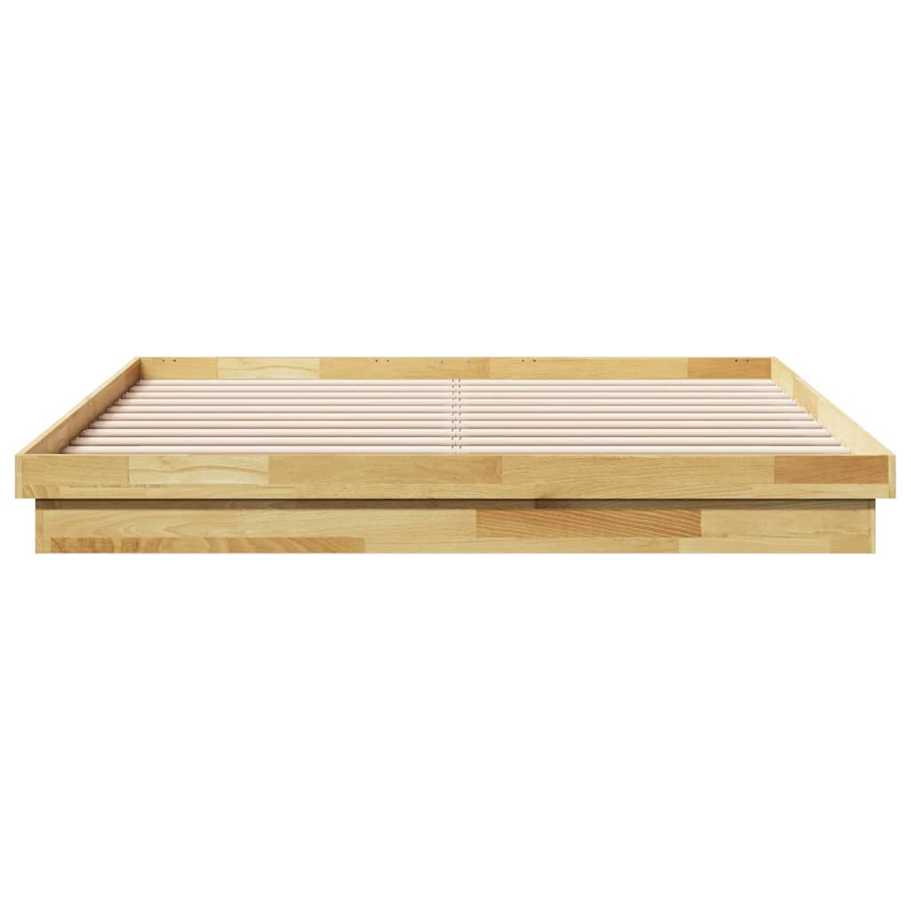 Bed Frame without Mattress 200x200 cm Solid Wood Oak