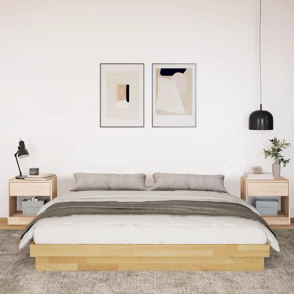 Bed Frame without Mattress 180x200 cm Super King Solid Wood Oak