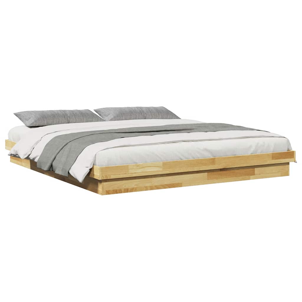 Bed Frame without Mattress 180x200 cm Super King Solid Wood Oak