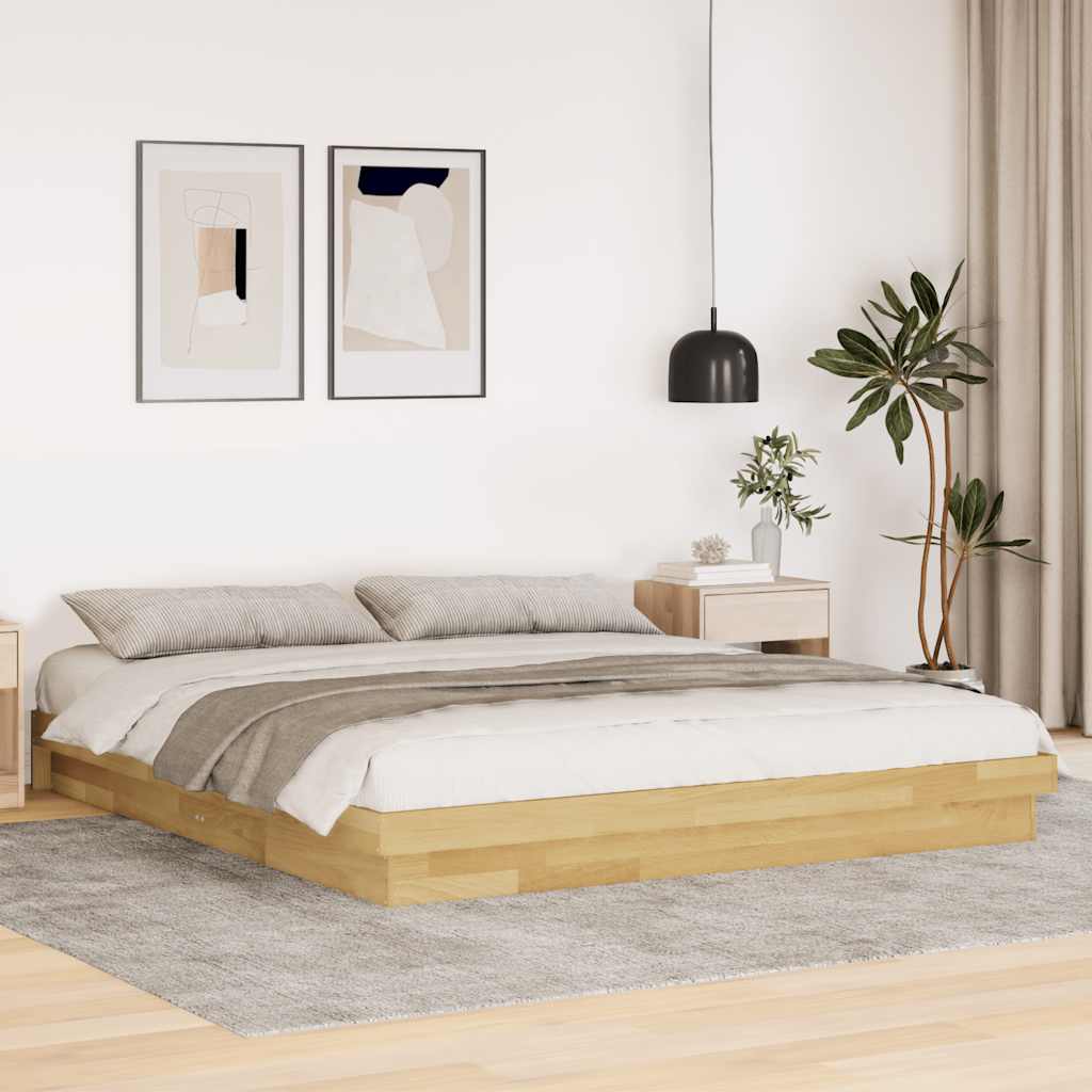 Bed Frame without Mattress 180x200 cm Super King Solid Wood Oak