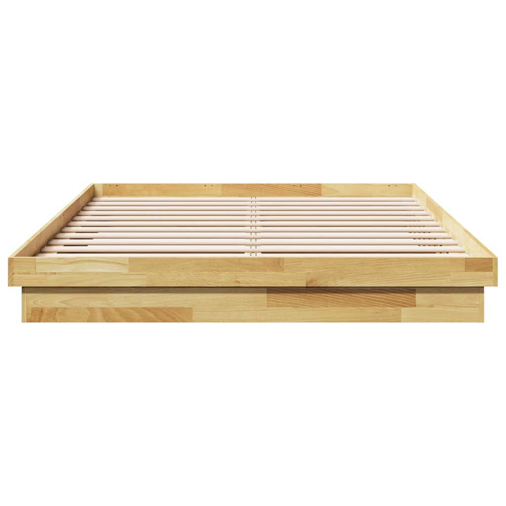 Bed Frame without Mattress 160x200 cm Solid Wood Oak
