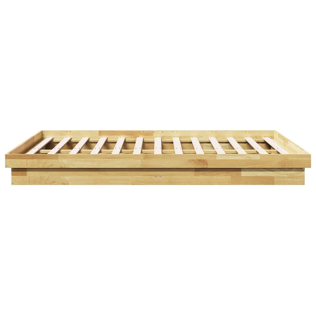 Bed Frame without Mattress 160x200 cm Solid Wood Oak