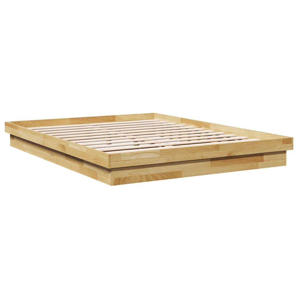 Bed Frame without Mattress 150x200 cm King Size Solid Wood Oak