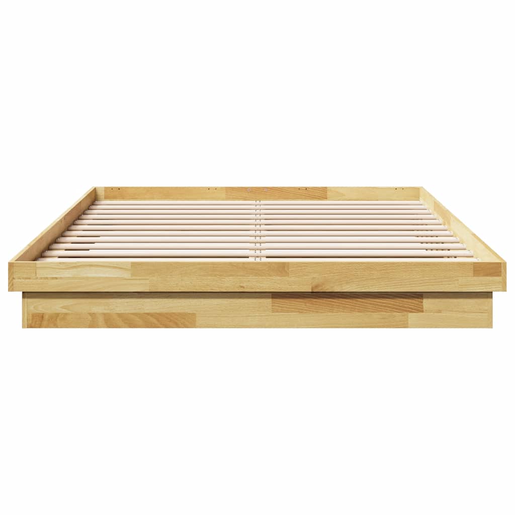 Bed Frame without Mattress 150x200 cm King Size Solid Wood Oak