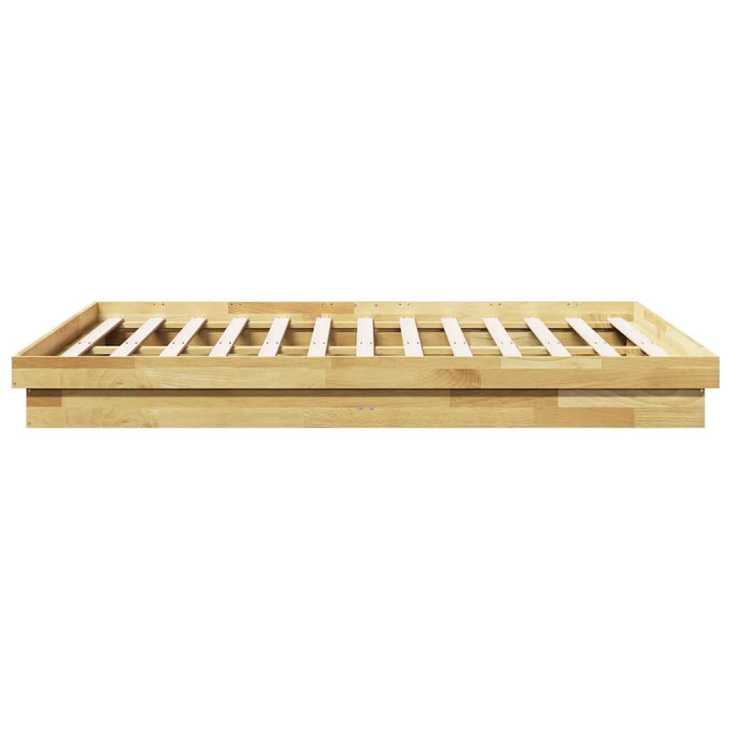 Bed Frame without Mattress 150x200 cm King Size Solid Wood Oak