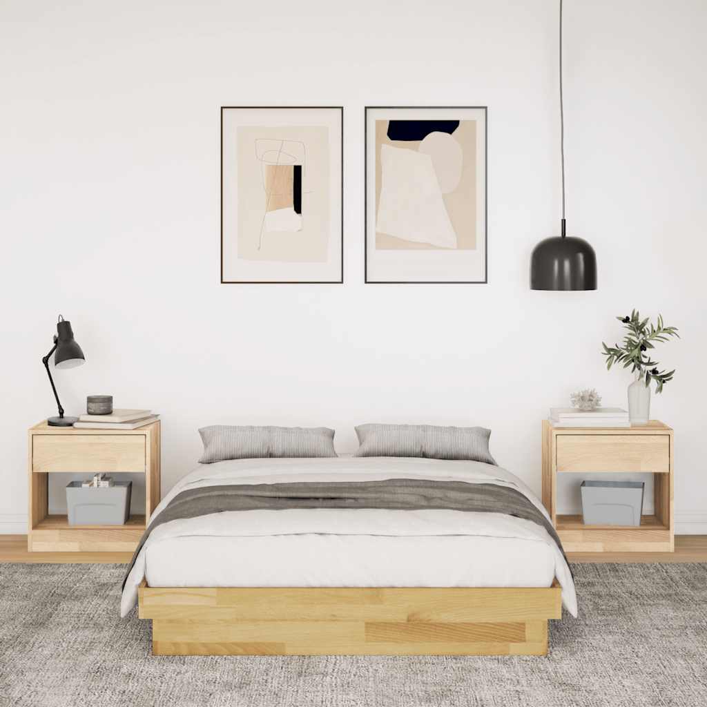 Bed Frame without Mattress 120x200 cm Solid Wood Oak