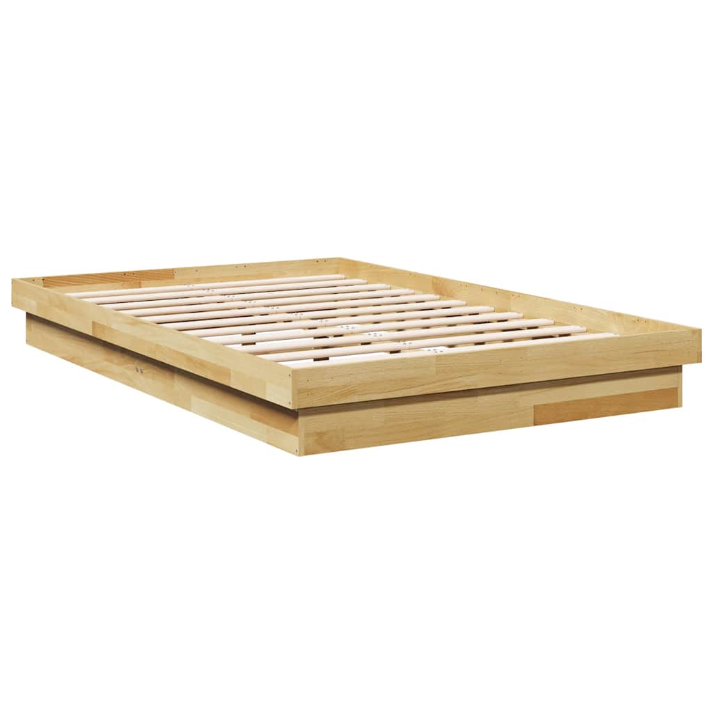 Bed Frame without Mattress 120x200 cm Solid Wood Oak