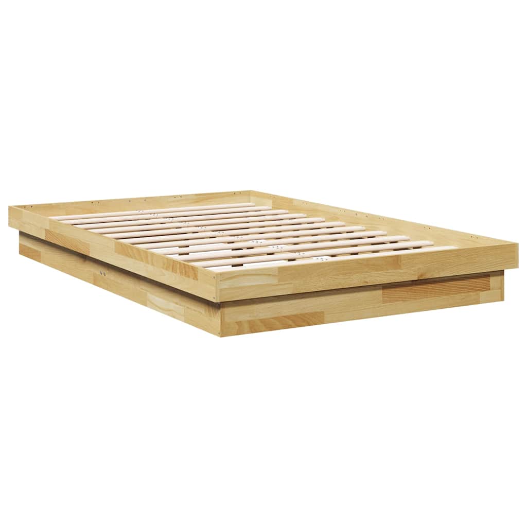 Bed Frame without Mattress 120x190 cm Small Double Solid Wood Oak