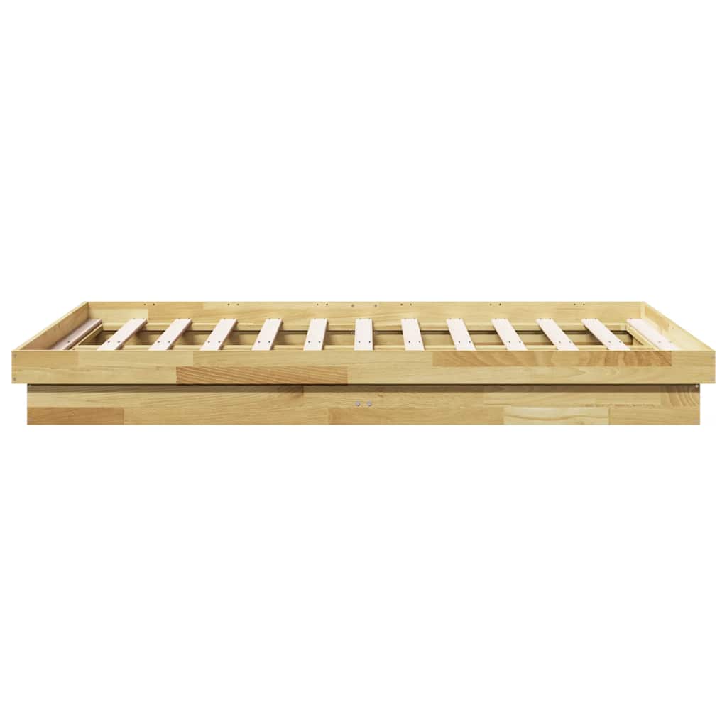 Bed Frame without Mattress 120x190 cm Small Double Solid Wood Oak