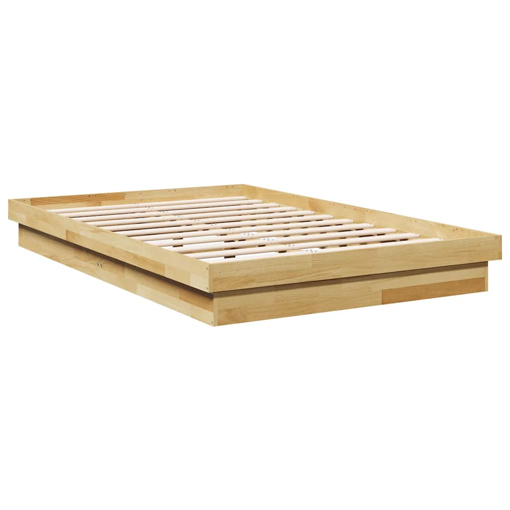 Bed Frame without Mattress 120x190 cm Small Double Solid Wood Oak
