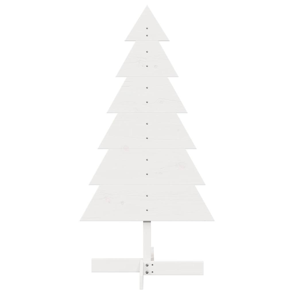 Wooden Christmas Tree for Decoration White 120 cm Solid Wood Pine