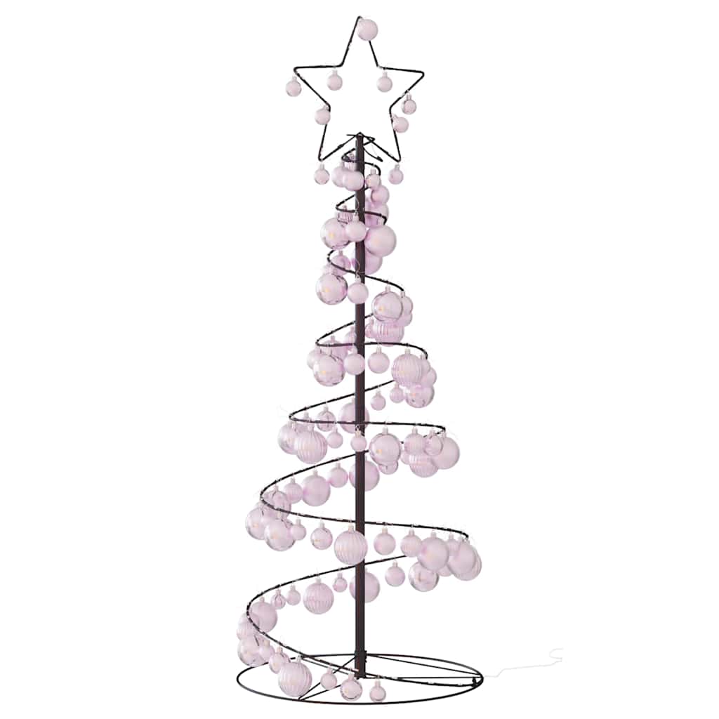 LED Christmas Tree with Baubles 80 LEDs Warm White 120 cm