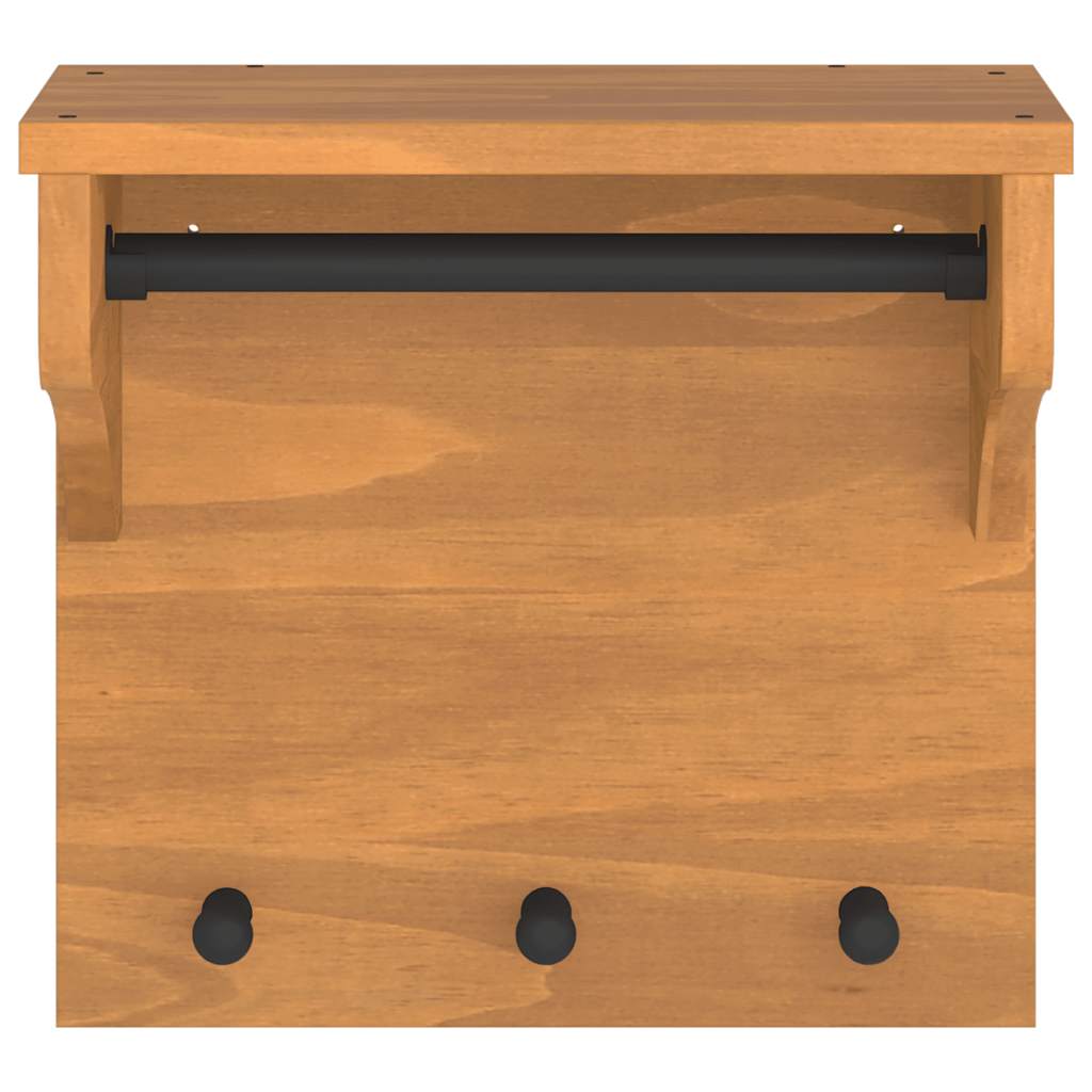 Wall-mounted Coat Rack SANDNES 43x30x42 cm Solid Wood Pine