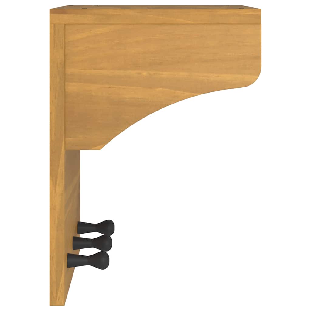 Wall-mounted Coat Rack SANDNES 43x30x42 cm Solid Wood Pine