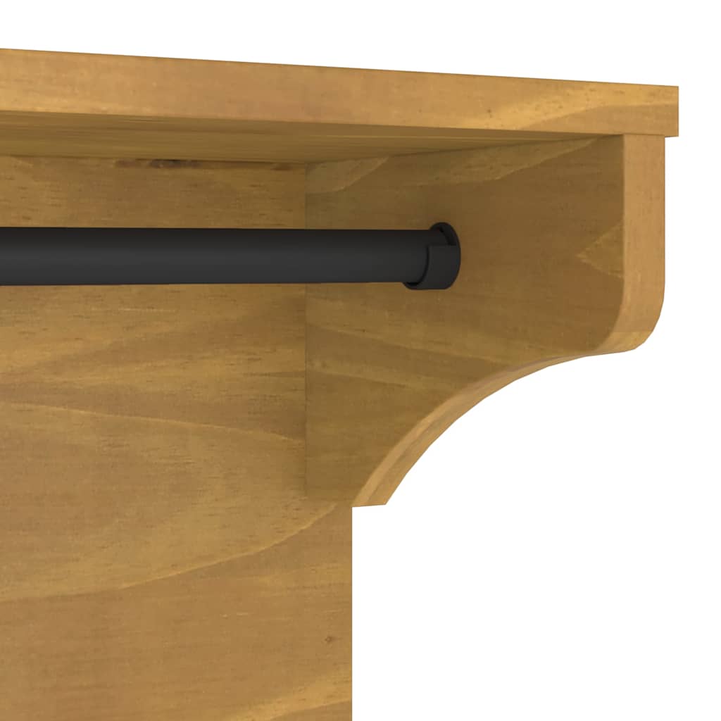 Wall-mounted Coat Rack SANDNES 43x30x42 cm Solid Wood Pine