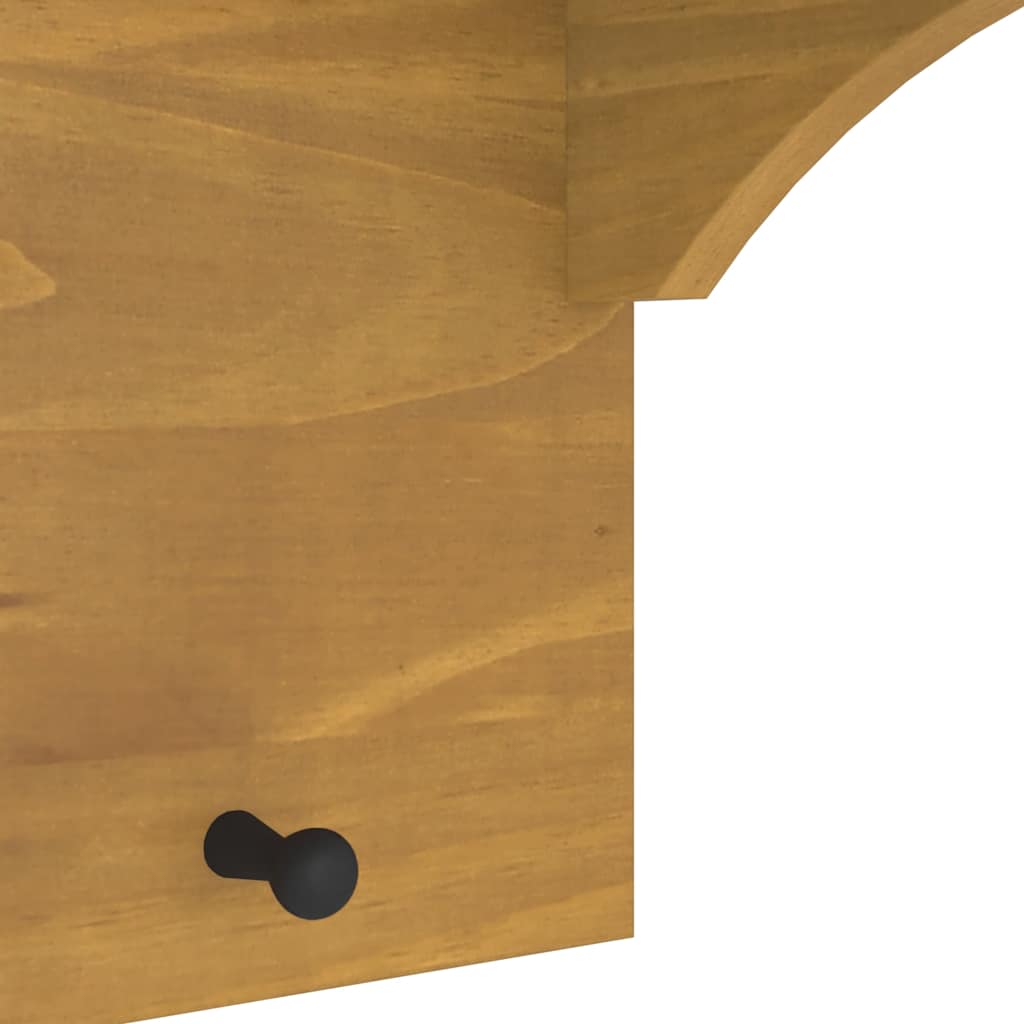 Wall-mounted Coat Rack SANDNES 43x30x42 cm Solid Wood Pine
