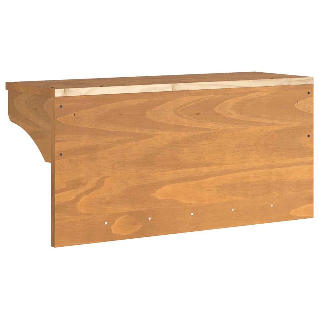 Wall-mounted Coat Rack SANDNES 87x30x42 cm Solid Wood Pine