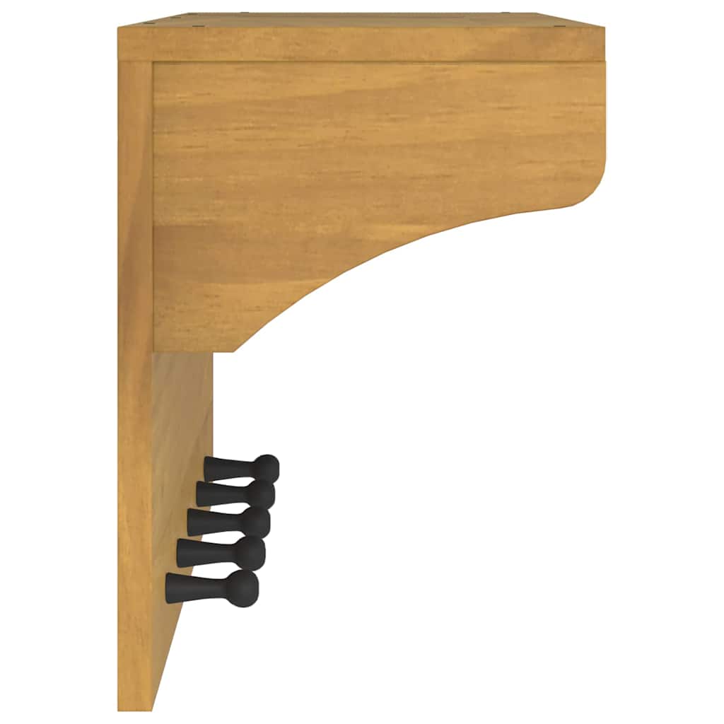 Wall-mounted Coat Rack SANDNES 87x30x42 cm Solid Wood Pine